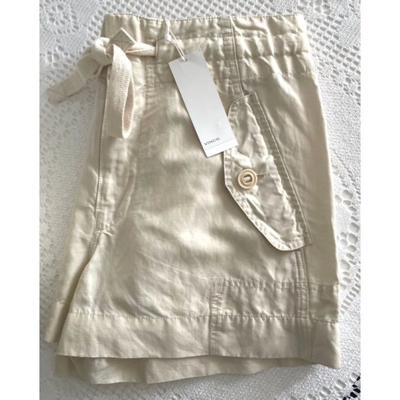 NWT Vince Slouchy Drawstring Shorts Linen Blend - Picture 6 of 13